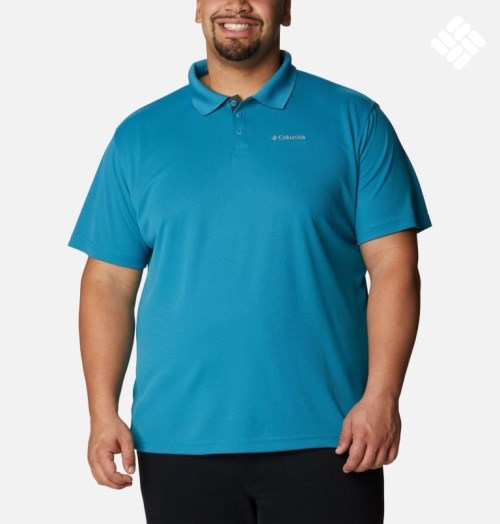 Men's Columbia Utilizer Polo Shirts Blue | Plus Size CA-E6A01